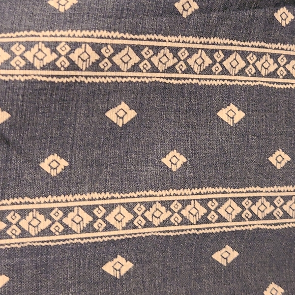 Small Maxi Dress, chambray, tribal/aztec prints - Picture 2 of 6